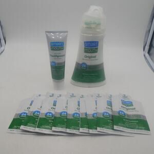 NEW SmartMouth ORIGINAL Breath Rinse  16 oz,  Toothpaste & Travel Size Mint